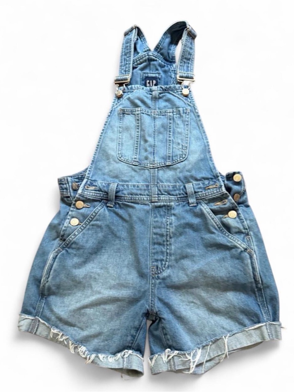 GAP Light Blue Denim Short Overalls